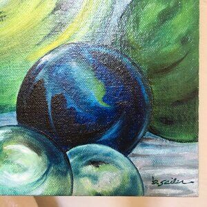 ORIGINAL OIL PAINTING ON CANVAS * MARBLES